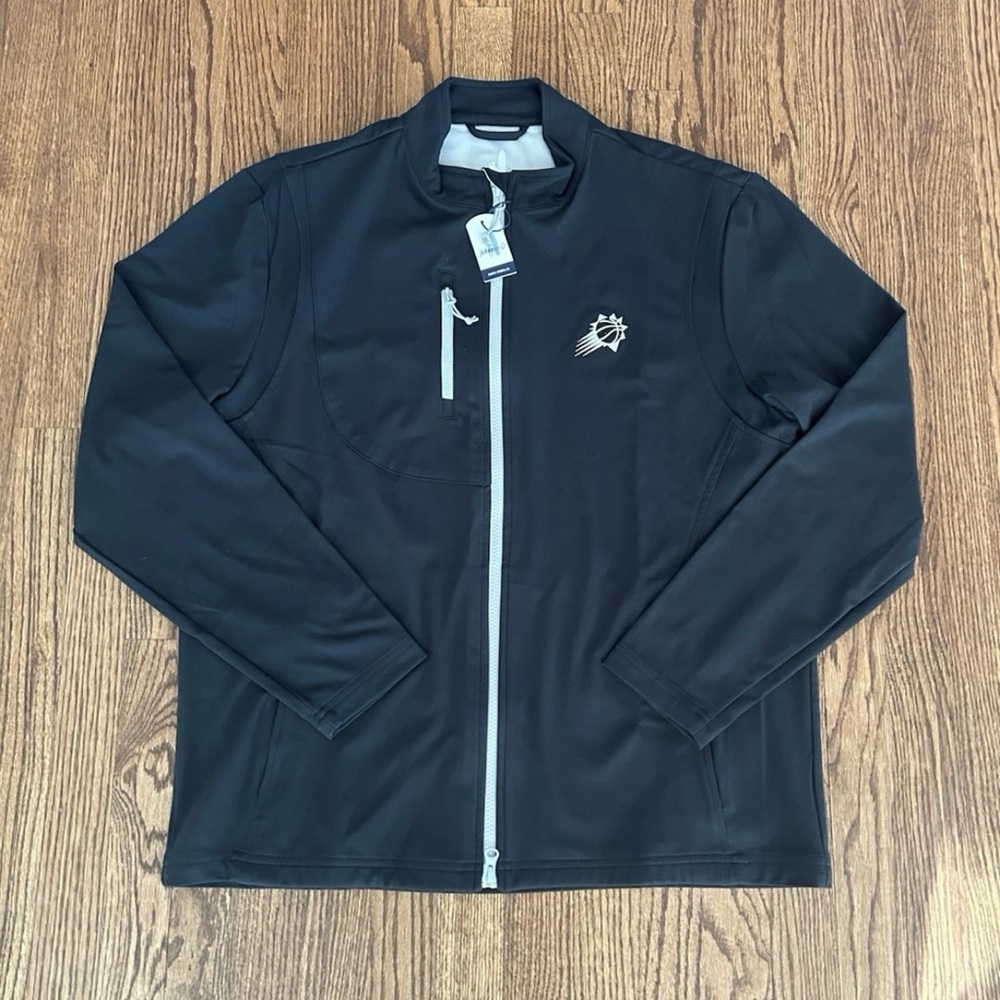 Men's Large Johnnie O Phoenix Suns NBA Black Full-Zip Performance Jacket